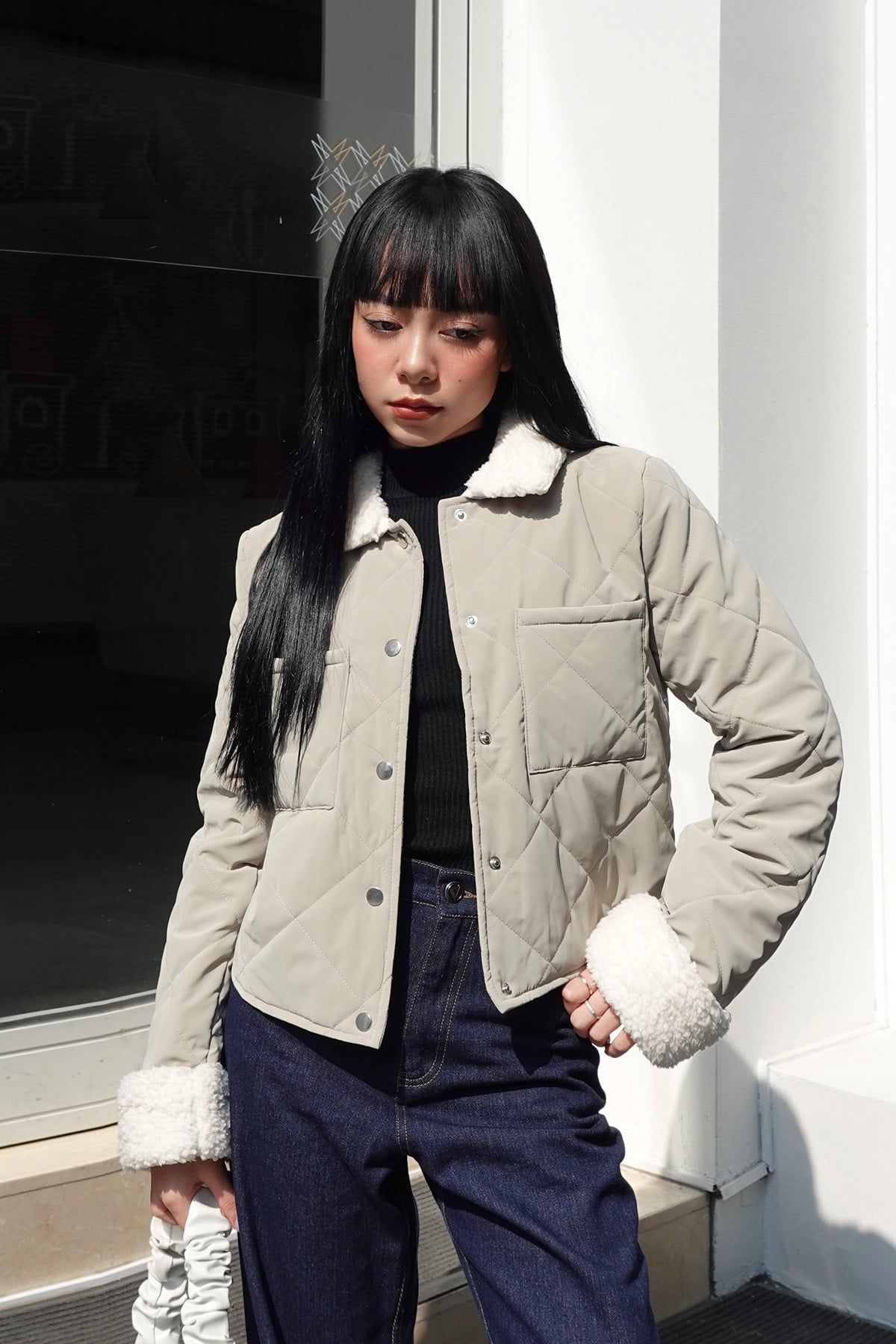 Áo phao phối lông - V65P24T004