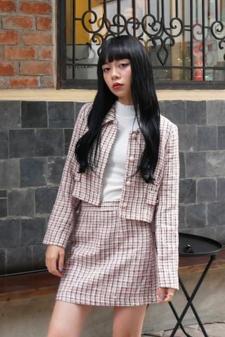 áo khoác dạ tweed cài cúc - V65W22T036