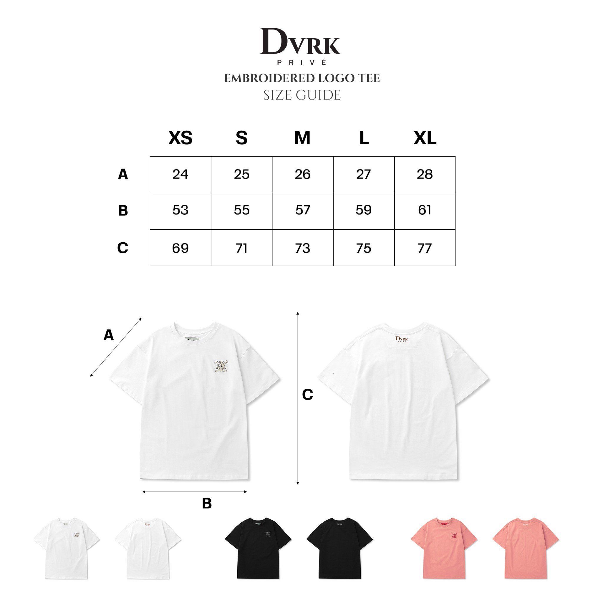 DVRK EMBROIDERED LOGO TEE - CORAL