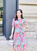 Lolie Dress - hoa xanh/ Đầm Clothesrack cổ tròn tay ngắn Lolie - Việt Nam