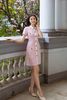 Lynne Dress - Hồng- Đầm clothesrack form A phối cổ trắng- việt nam