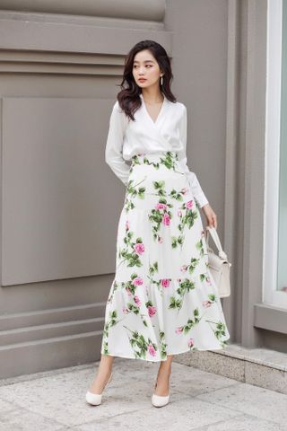  Floral Maxi Skirt 