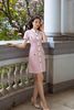 Lynne Dress - Hồng- Đầm clothesrack form A phối cổ trắng- việt nam