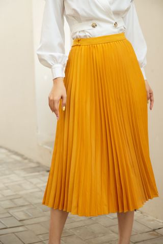  Pleated Skirt / Chân váy dập ly tafta 