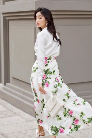  Floral Maxi Skirt 