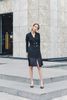 Boss Dress/ Đầm cổ vest phối dập ly