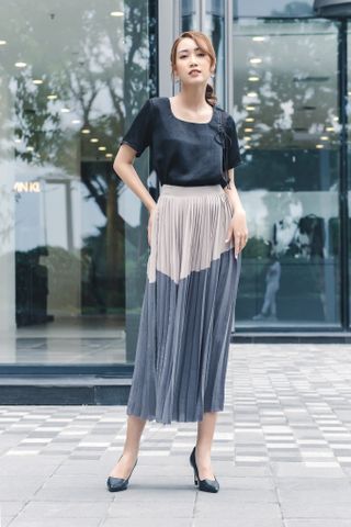  Ombre Skirt / Chân váy dập ly phối màu 