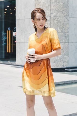  Ombre Dress / Đầm in họa tiết loang màu 