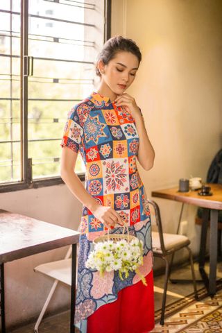  Áo dài tay raglan ngắn, cổ 2cm 