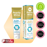  Kem đánh răng làm trắng răng bột ngọc trai Pearlie White Optimal Blanc Perfect Professional Whitening Fluoride 110g 