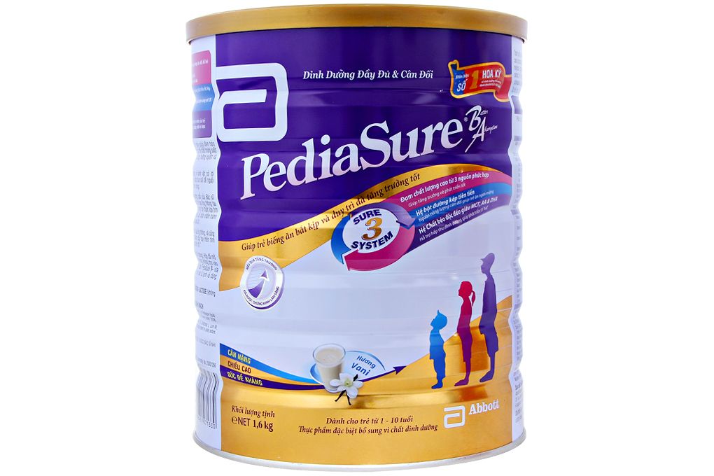 Sữa bột Abbott PediaSure B/A 1.6kg (cho bé 1-10 tuổi)