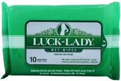 Khăn ướt Luck Lady không mùi gói 10 tờ (200x150mm)