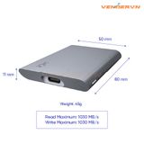  Ổ Cứng Di Động SSD Lacie Portable SSD 1TB USB-C + Rescue - STKS1000400 