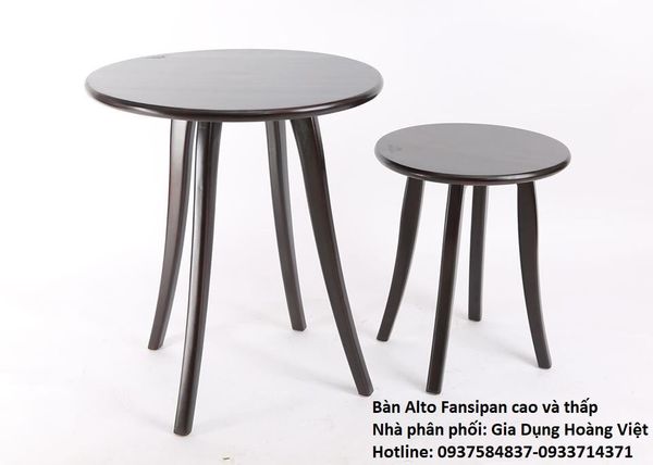 Bàn Gỗ Mặt Tròn Fansipan Alto - 2 Size Cao (75cm) Và Mini (55cm)