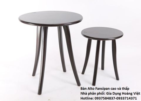 Bàn Gỗ Mặt Tròn Fansipan Alto - 2 Size Cao (75cm) Và Mini (55cm)