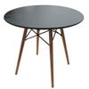 Bàn Eames Mặt MDF Sơn 2K Tròn, Chân Trụ Gỗ Sồi - 60 x 60 x 75cm