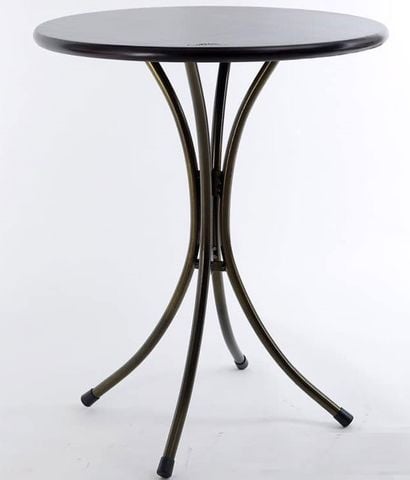 Bàn Cafe Mặt Gỗ Tròn, Chân Trụ Sắt Sơn Tĩnh Điện Fansipan Kite 02 - 64 x 73cm