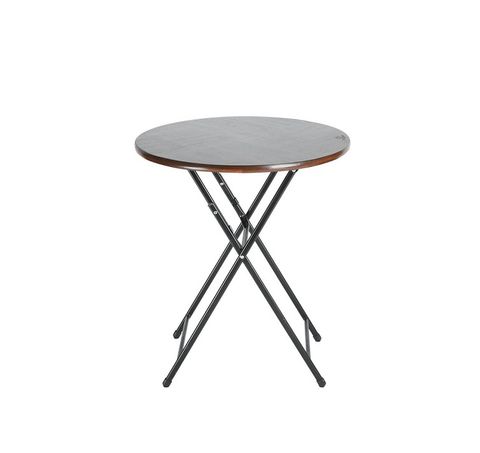 Bàn Cafe Mặt Gỗ Tròn, Chân Trụ Sắt Dầy Fansipan Patio - 64 x 73cm