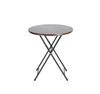 Bàn Cafe Mặt Gỗ Tròn, Chân Trụ Sắt Dầy Fansipan Patio - 64 x 73cm