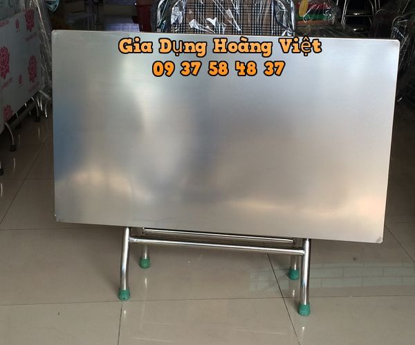 Bàn Inox 304 Mặt Chữ Nhật Nhám - 70 x 115cm (Rộng x Dài)