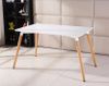Bàn Eames Mặt Gỗ MDF Chữ Nhật, Chân Trụ Gỗ Sồi - 80 x 120cm (Rộng x Dài)