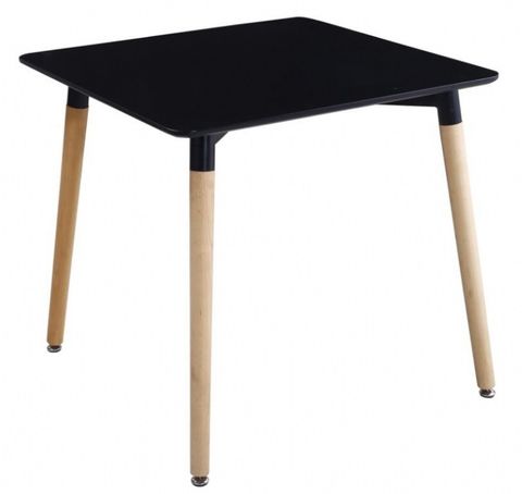 Bàn Eames Mặt MDF Sơn 2K Vuông, Chân Trụ Gỗ Sồi - 60 x 60 x 75cm