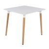 Bàn Eames Mặt MDF Sơn 2K Vuông, Chân Trụ Gỗ Sồi - 60 x 60 x 75cm
