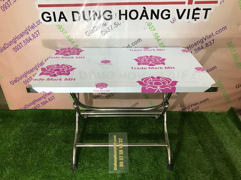 Bàn Inox 201 MH Mặt Chữ Nhật Cao Cấp - 70 x 120cm (Rộng x Dài)