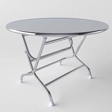 Bàn Inox 201 Mặt Tròn Dầy 9 Zem - 1m2 (Đường Kính)