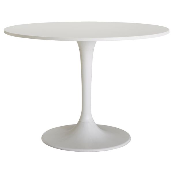Bàn Tulip Nhựa PP Mặt MDF Chống Thấm Tròn, Màu Trắng - 73 x 80cm