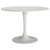 Bàn Tulip Nhựa PP Mặt MDF Chống Thấm Tròn, Màu Trắng - 73 x 80cm