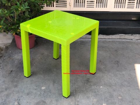 Bàn Nhựa PP Mặt Vuông Cao Đủ Màu Sắc - 60 x 60 x 75cm