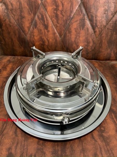 Bếp Cồn Inox Chắn Gió Cao Cấp - 22 x 22 x 10cm