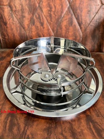 Bếp Cồn Inox Cao Cấp, Bếp Cồn Thanh Inox Đặc - 24 x 24 x 10cm