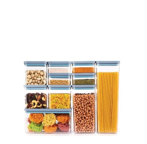 Bộ 10 Hộp Đựng Thực Phẩm Nora - Large Set| Siêu Kín Khí, Bền Đẹp