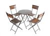 Bàn Cafe Mặt Gỗ Tròn, Chân Trụ Sắt Dầy Fansipan Patio - 64 x 73cm