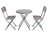 Bàn Cafe Mặt Gỗ Tròn, Chân Trụ Sắt Dầy Fansipan Patio - 64 x 73cm
