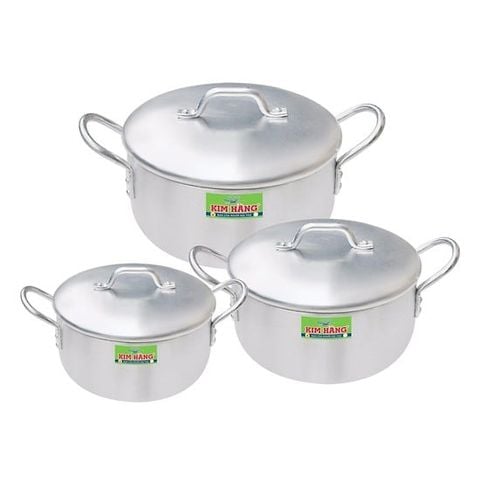 Bộ Nồi Nhôm Kim Hằng Nhật T3 Lớn - 3 Size