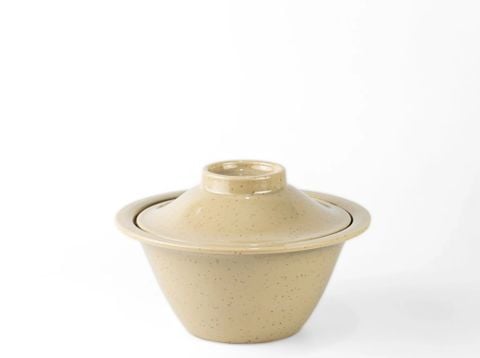 Bộ Thố Súp Nhựa Melamine Cao Cấp Có Nắp BL376 Màu Stone - 13,5 x 10,5 x 6cm