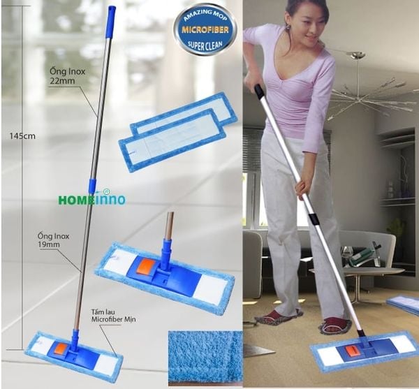 Cây Lau Công Nghiệp Mịn Kiểu Cài Microfiber - 40cm