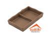 Chén Chấm Melamine 2 Ngăn DV104 Clay Dark Brown Superware - 13 x 8,2 x 3cm