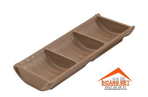 Chén Chấm Melamine 3 Ngăn DV036 Clay Dark Brown Superware - 19 x 8 x 4cm