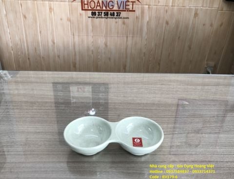 Chén Chấm Melamine 2 Ngăn BV179-6 GreenStone Superware - 15,5 x 7,5 x 3cm