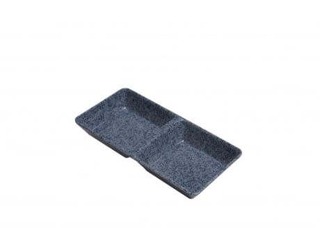 Chén Chấm Melamine 2 Ngăn Lớn C103 Vân Đá Xanh Fataco - 14,8 x 7,4 x 2,0cm