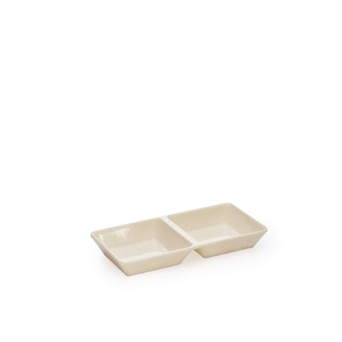 Chén Chấm Melamine 2 Ngăn C103 Vân Đá Fataco - 14,8 x 7,4 x 2,0cm