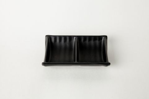 Dĩa Chấm 2 Ngăn C122N Đen Nhám Fataco