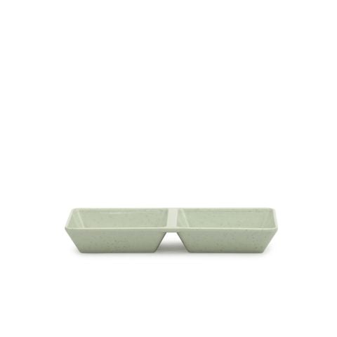 Chén Chấm Melamine 2 Ngăn Lớn C103 Cát Xanh - 14,8 x 7,4 x 2,0cm