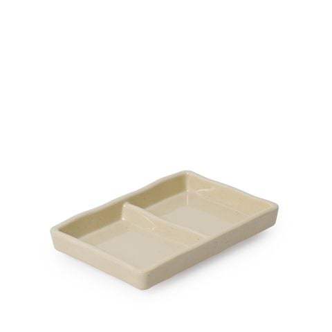 Chén Chấm Melamine 2 Ngăn C113 Màu Nâu Fataco - 16,0 x 10,9 x 2,6cm