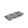 Chén Chấm Melamine 3 Ngăn C111 Nhám Xám Fataco - 20,7 x 8,5 x 3,8cm