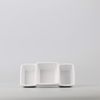 Chén Chấm Melamine 3 Ngăn Màu Trắng Superware - 200ml
